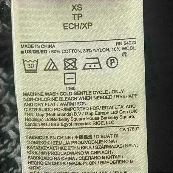 Banana Republic Grey and Black open cardigan Size XS 10% Wool Outdoor Winter - Picture 7 of 7